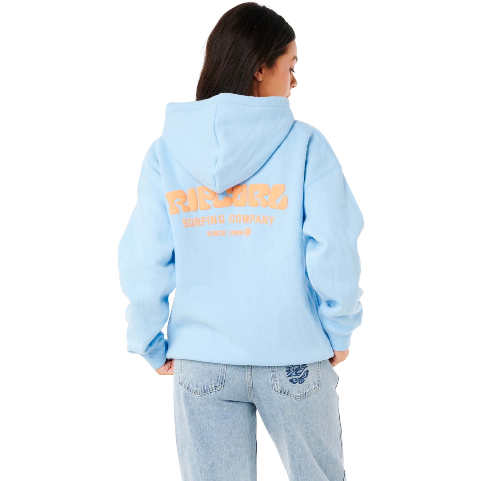 2026 Rip Curl Womens Surf Puff Heritage Hoodie 06AWFL - Mid Blue